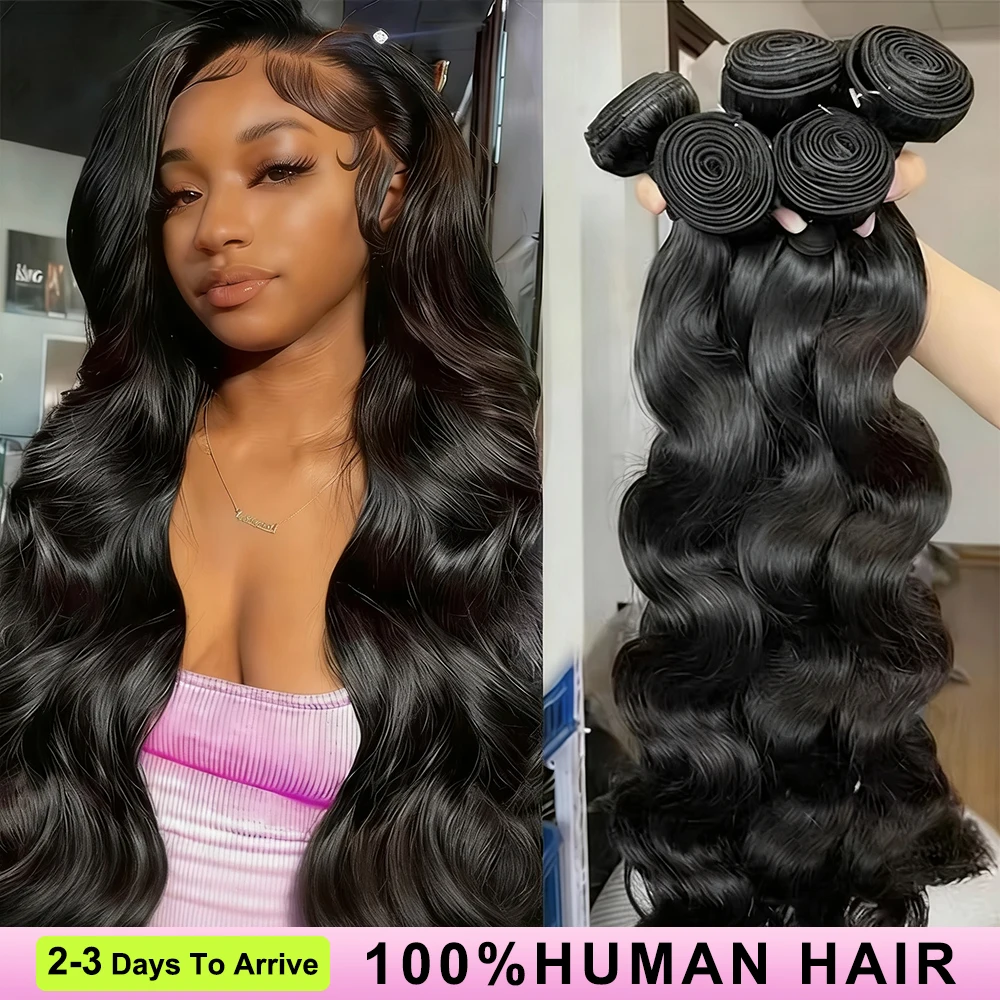 

16A Пучки объемных волн 100% человеческие волосы 4 5 пучков Бразильское девственное плетение Необработанные человеческие волосы 40 дюймов Пучки наращивания для чернокожих женщин