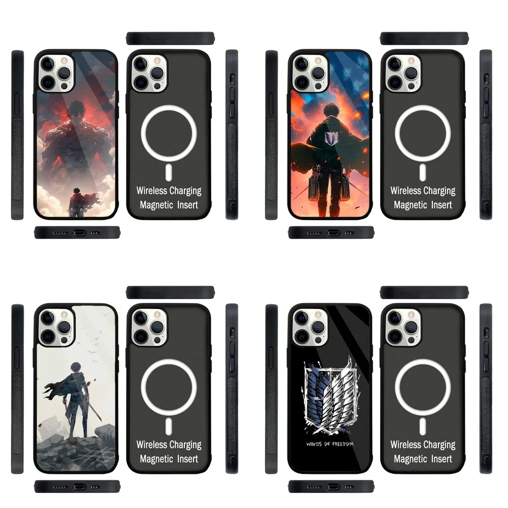 Anime A-Attack ON T-TitanS Phone Case Strong Magnetic For IPhone 15,14,13,Pro,Max,Plus,11,12,Mini For Magsafe Wireless Charging