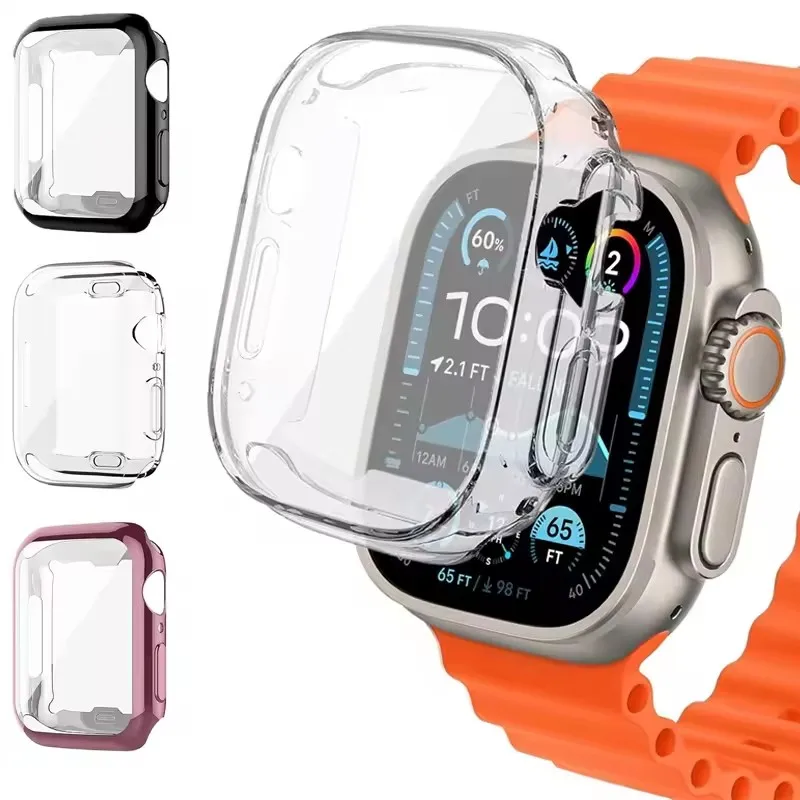 

Soft TPU Screen Protector for Apple Watch 10 9 8 45mm 41mm 44mm 42mm 46mm 49mm Full Case Cover for IWatch Ultra 7 SE 6 5 4 3 2