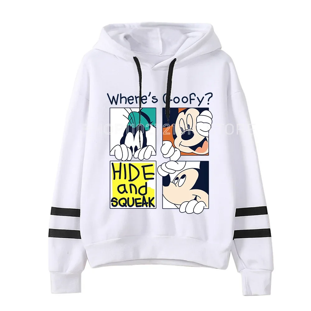 Mickey Minnie Mouse Autumn Winter New Hooded Loose Long Sleeve Cartoon Cute Men Women Versatile Couple Sweatshirt Birthday Gift