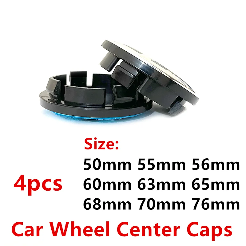 Centre de moyeu de roue de voiture, 4 pièces, 76mm 70mm 65mm 63mm 56mm 55mm 60mm 68mm, pour Golf 4 5 6 7 Polo Passat Touran CC, accessoires de voiture