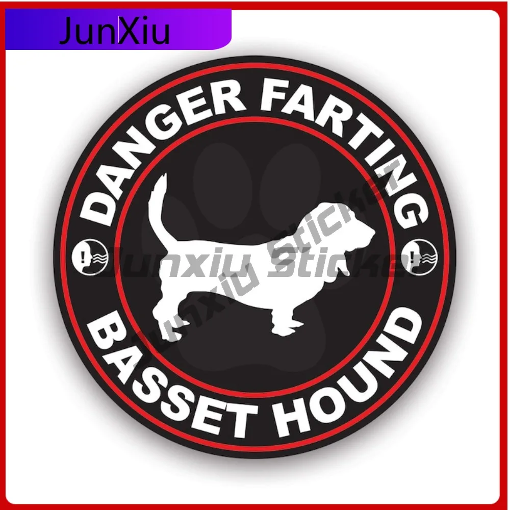

Street Trendy Danger Farting Basset Hound Sticker Decal American Made Uv Protected Epic Dog Canine Pet Scent Decal Weather