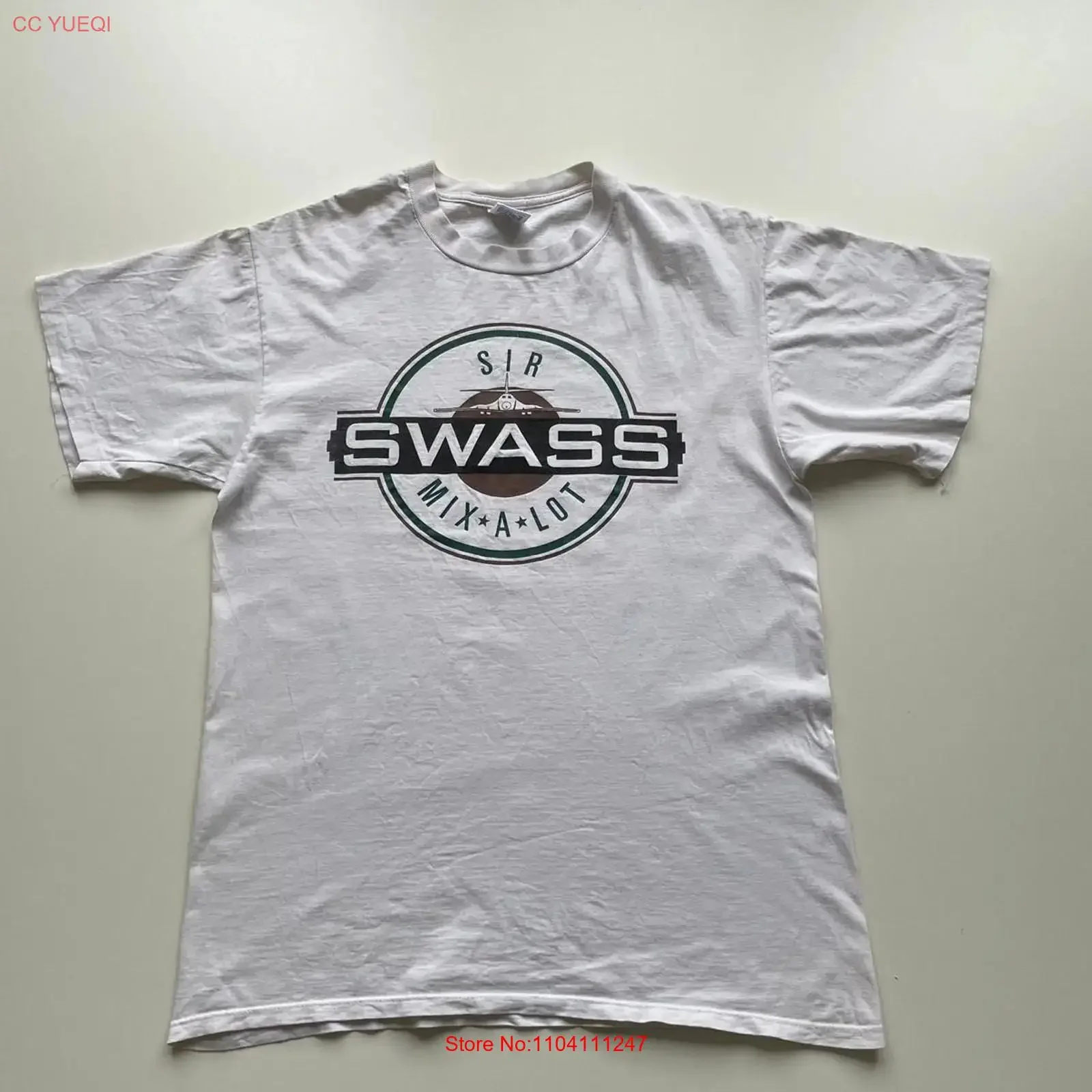 Vintage 90s Sir Mix A Lot Swass Rap T Shirt Men's Large Made In USA vintage Washed graphic streetwear homme Stretched Slightly