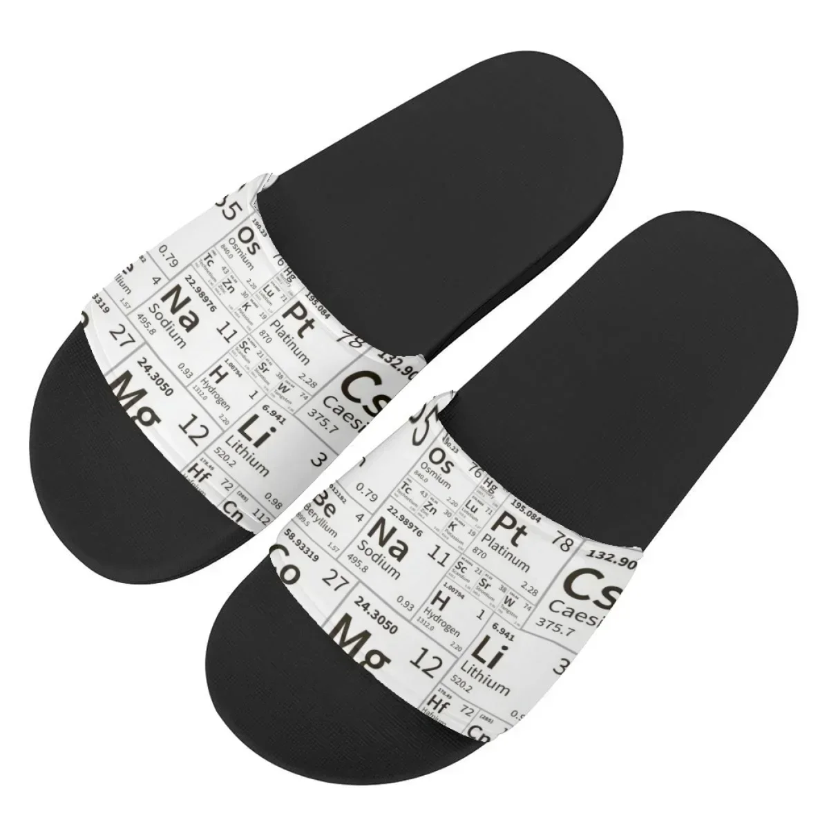 Home Slippers Periodic Table Of Chemical Elements Men Soft Sole Eva Indoor Slides Female Sandals Non-Slip Flip Flops