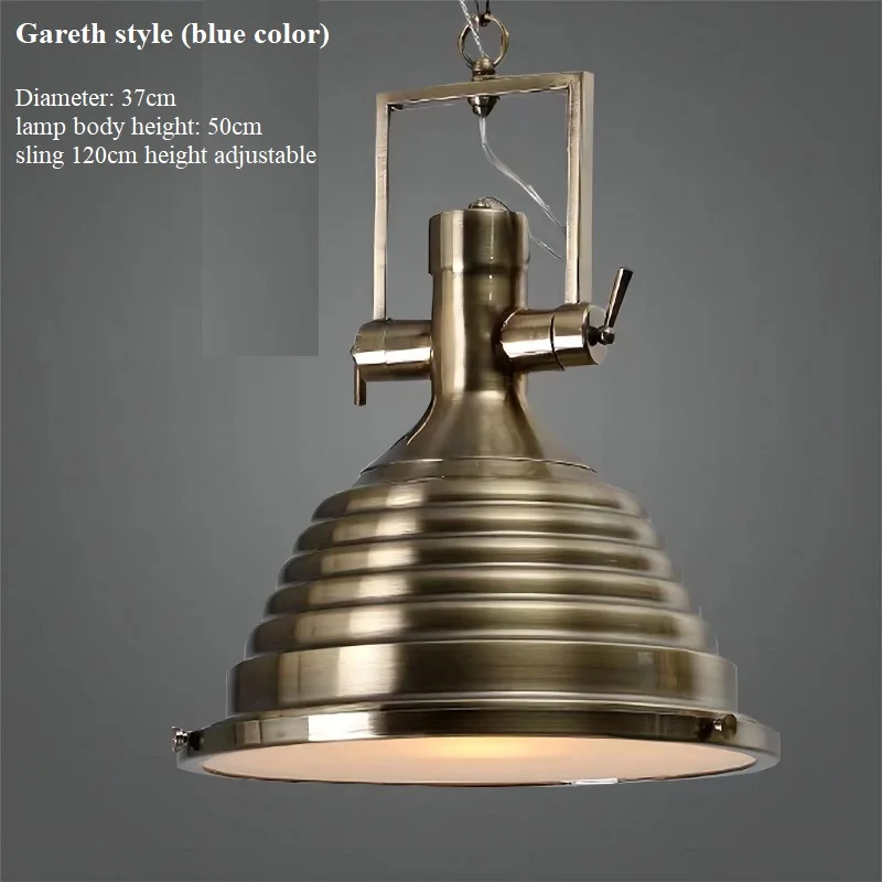 XIHOME Retro American Industrial Round Kronleuchter Vintage Industrial LED Bulb Robers/Garris/Jobs/Hines Iron Art Pendelleuchte 10