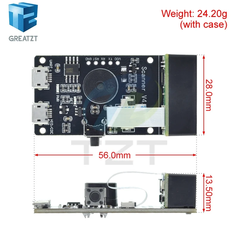 Qr /1d/2d/code Scanner V4.0 Bar Code Scan Recognition Module Serial Communication Uart Interface Usb Keyboard Input