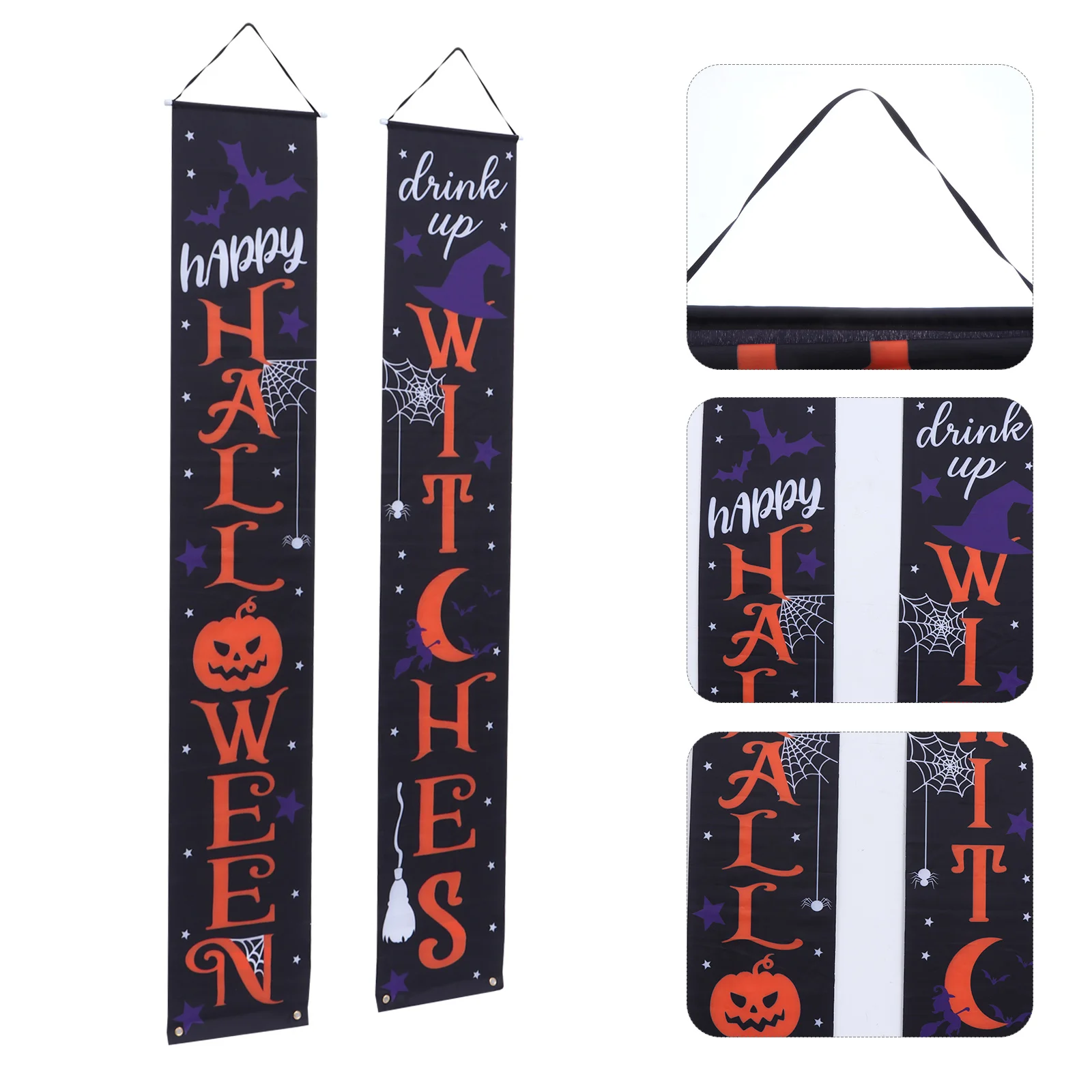 

1Set Halloween Door Pendant Colorful Printed Porch Hanging Outdoor Decoration Wall Decor Party Prop Door Pendant