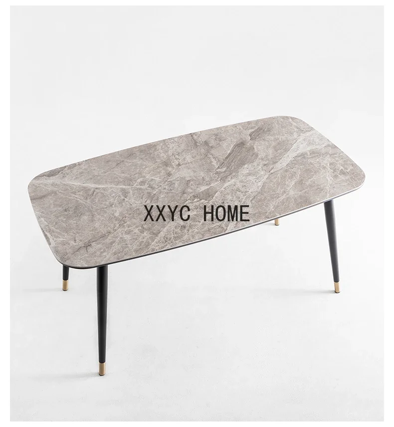 Light Luxury Stone Plate Series Dining Table/Nordic Table Rectangular Expression Modern Simple Home Dining Table kitchen table