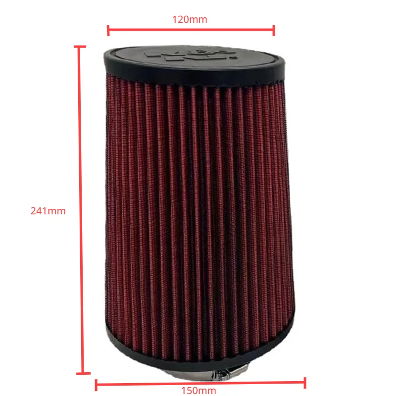 2.5 3 3.5 4 Inch Car Intake Air Filter for K＆N 14084-2 Universal High Flow Cone 102 89 76 70 63.5 60mm KN Tapered Mushroom Head