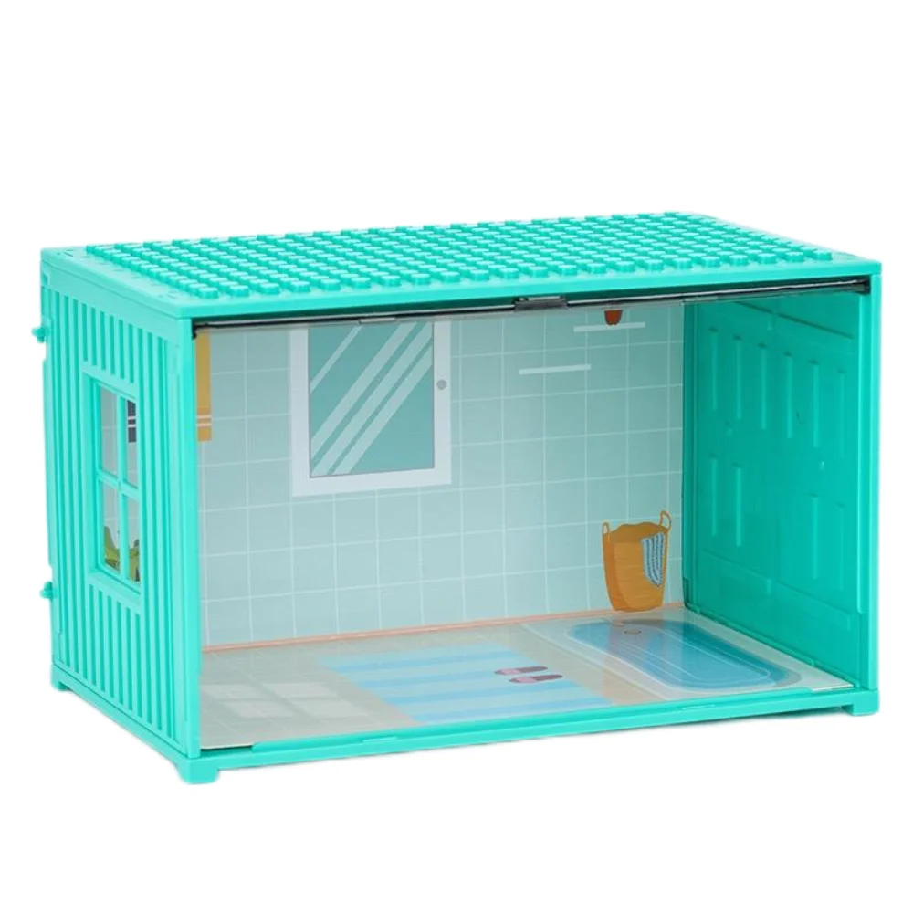 

Украшение сцены, кукольный домик, мебельный контейнер, ванная комната, спальня, пылезащитная миниатюрная мебельная коробка, имитация ролевых игр