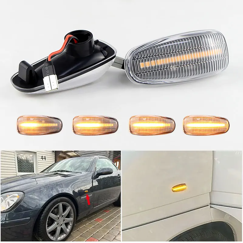 LED Side Marker Turn Signal Light Repeater Lamps For Mercedes Benz CLK 320 430 500 55 AMG W210 W124 W638 SLK R170 R171 R129