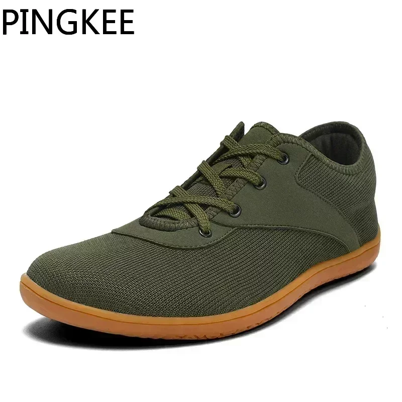 Pingkee Stricken leichte Barfuß Mesh Zero Drop Herren original lässig Comzy Trekking Trail Running Sneakers Schuhe für Männer