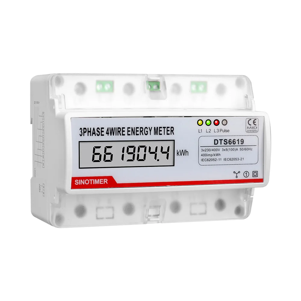 Imagem -04 - Digital Lcd Display Wattmeter Eletrônico Watt Power Energy Medidor Lcd Contador Fase Fios 100a ac 380v Medidor Kwh