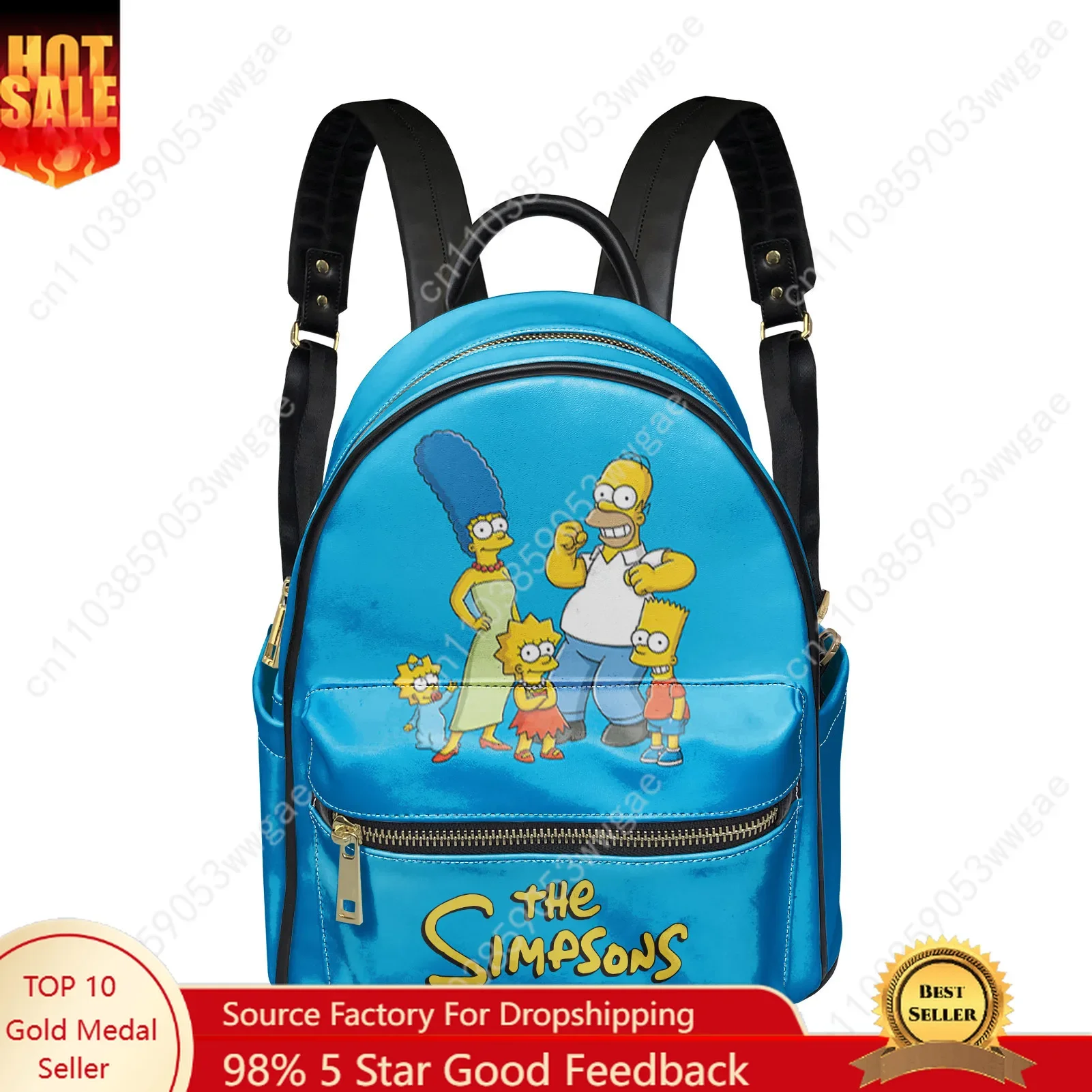 The Simpsons Backpack Women Man Knapsack Customized Text Image Double Shoulder Bag Business Travel Bookbag Rucksack Gift Daypack