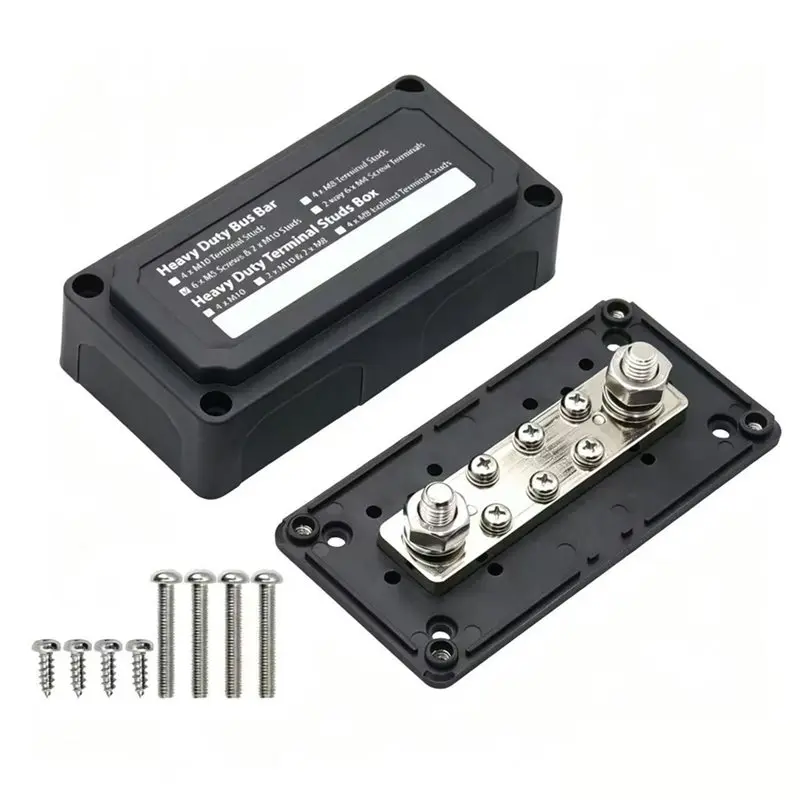 AB34-For Boat Automotive Solar System Compatible 300A 12V Bus Bar 12 Volt Marine Power Distribution Block Positive& Negative Ter