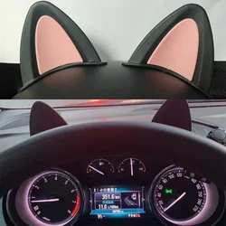 Motorcycle Electric Car Helmet New Cute Cat Ears Helmet Decoration  Styling Double-sided Stickers Decor Helmet Accessories Tools