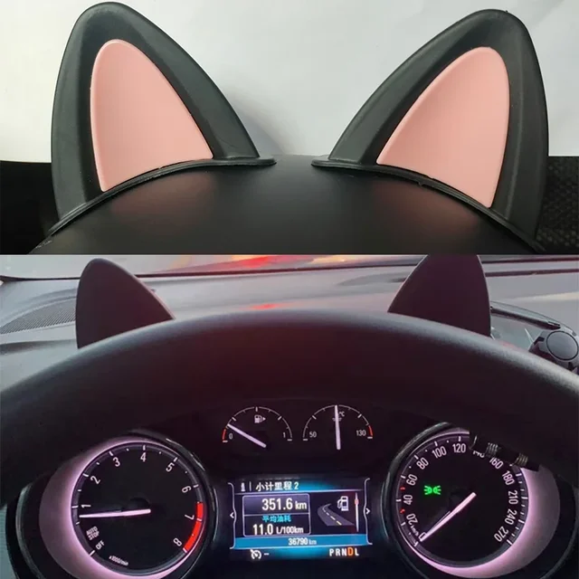 Motocykl elektryczny kask samochodowy nowy śliczne kocie uszy kask dekoracja stylizacja dwustronne naklejki Decor akcesoria do kasku narzędzia