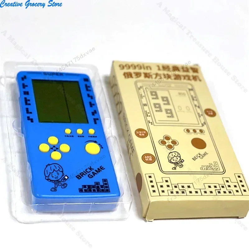 2025 ألعاب ريترو محمولة لوحدة التحكم تتريس 4.1 بوصة شاشة كبيرة للأطفال وحدة تحكم ألعاب الجيب الحنين ألعاب أطفال #6