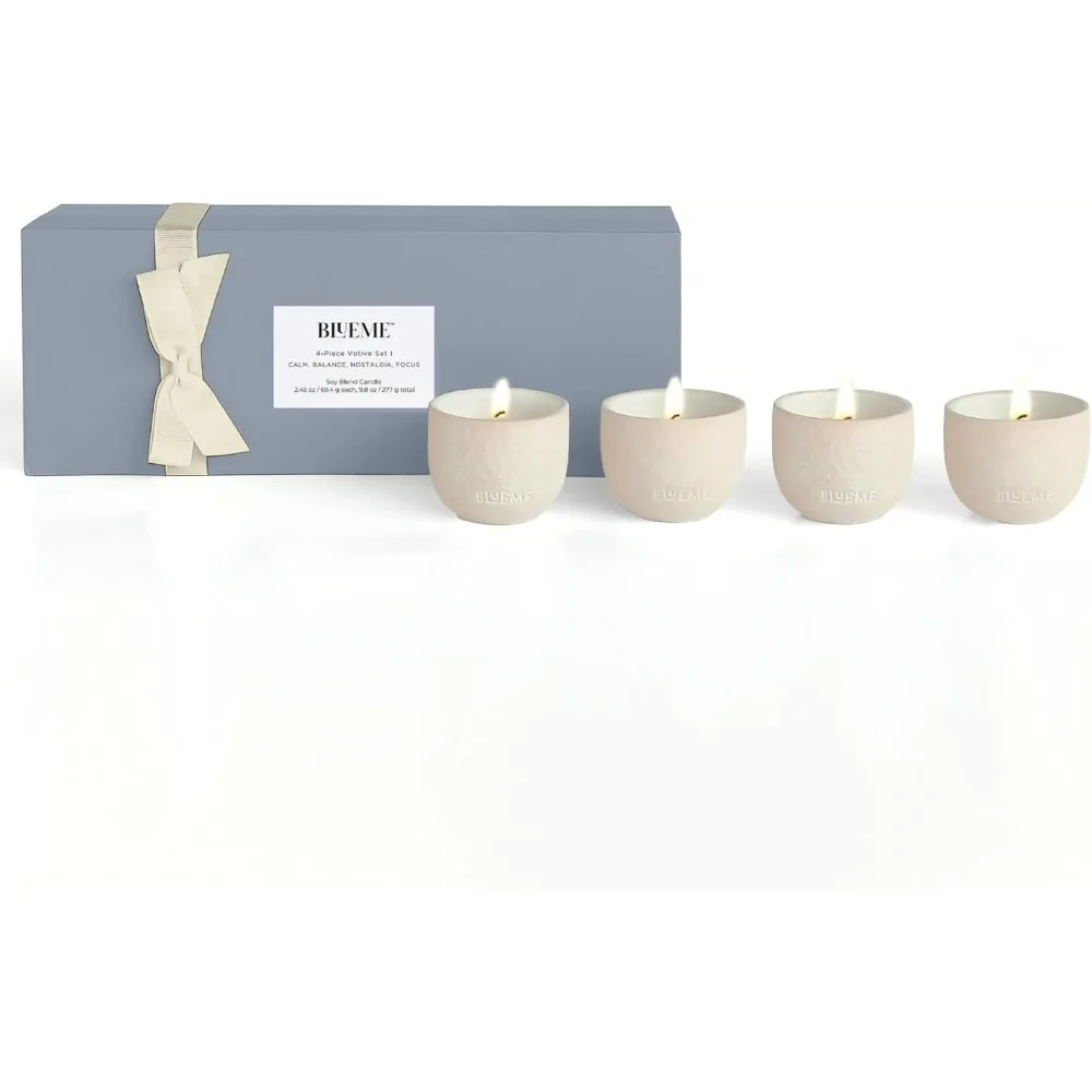 

Wellness Travel Candle Votive, 4 упаковки эфирных масел, смесь соевого воска, подарки для ароматерапии