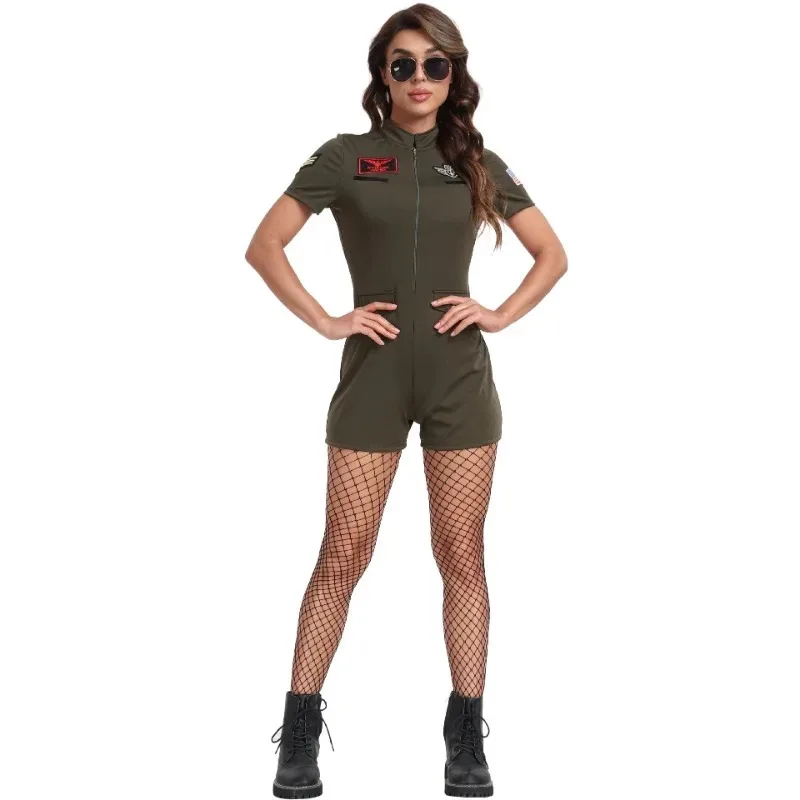 Anime Cosplay Party Flight Costumes Halloween Performance Costumes Role Play COms Cosplay  Cosplay Costume WomenS Pilot Unifor