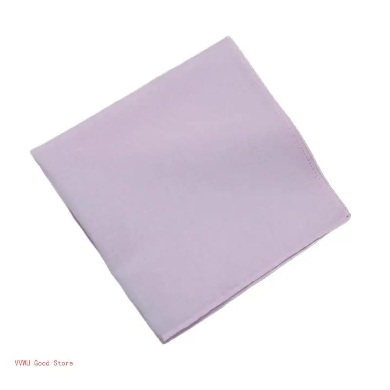 Portable Hankie Male Handkerchief Lattice Pattern Soft Washable Pocket Square