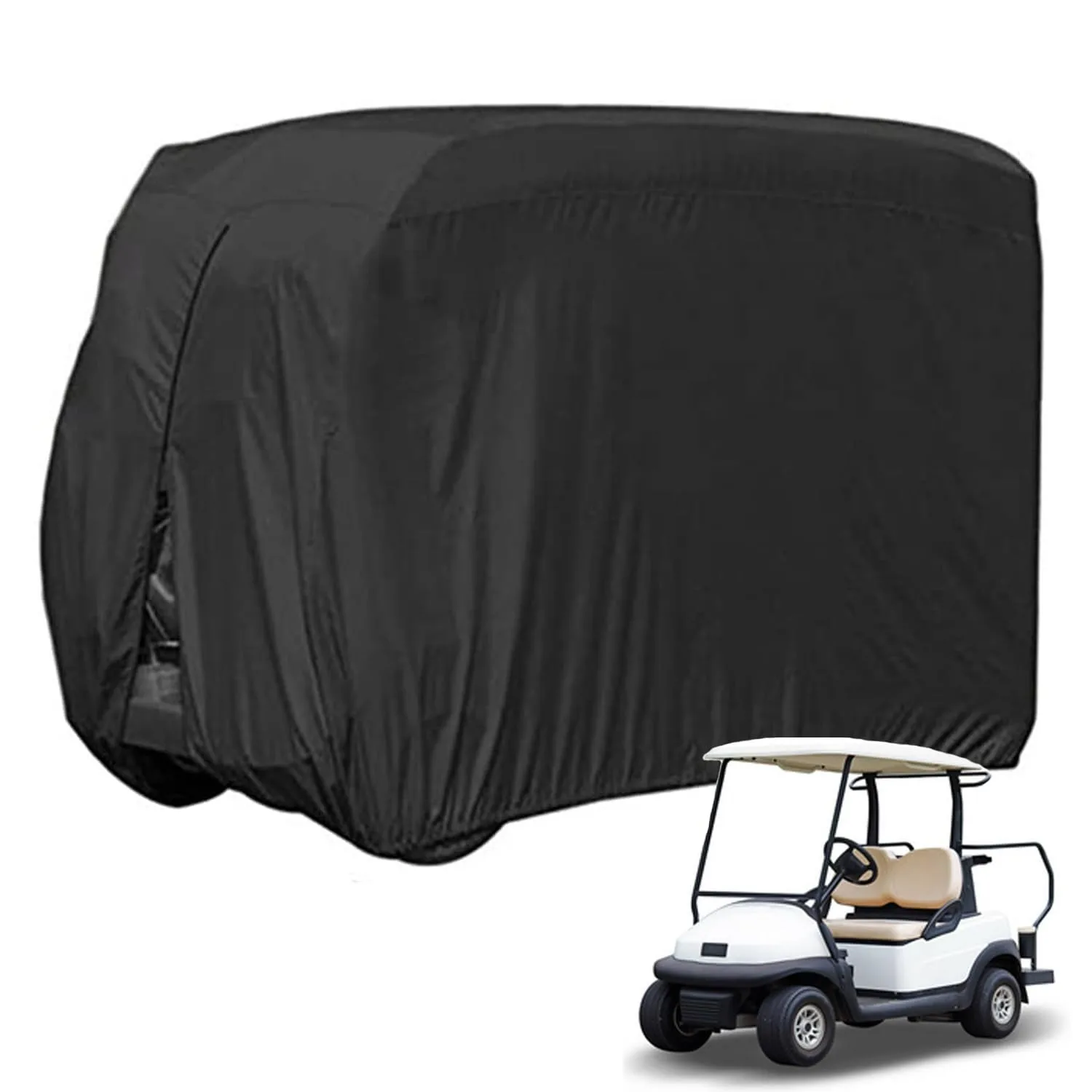 2 Passenger Golf Cart Covers Heavy Duty Storage Cover For Club Car Ezgo Yamaha 420D Waterproof Golf Cart Covers