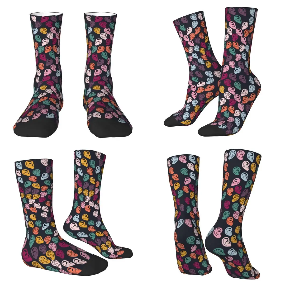 I'm All Ears - Funny Ears Socks Harajuku Stockings All Season Long Socks Accessories for Unisex Christmas Gifts