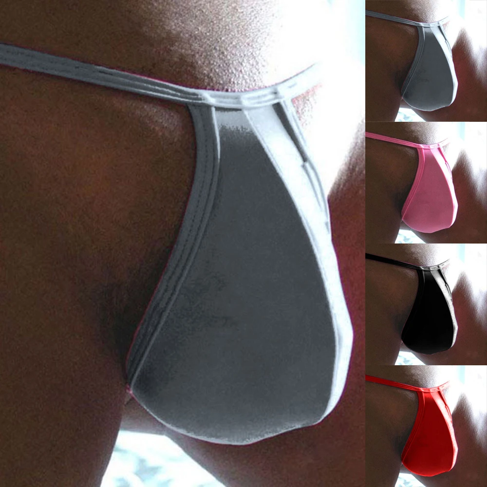 New Men Sexy G-String Thong Stretchy Breathable Pouch Bulge T-Back Jockstrap Underpants Swimsuit Soft Casual Erotic Male Thongs