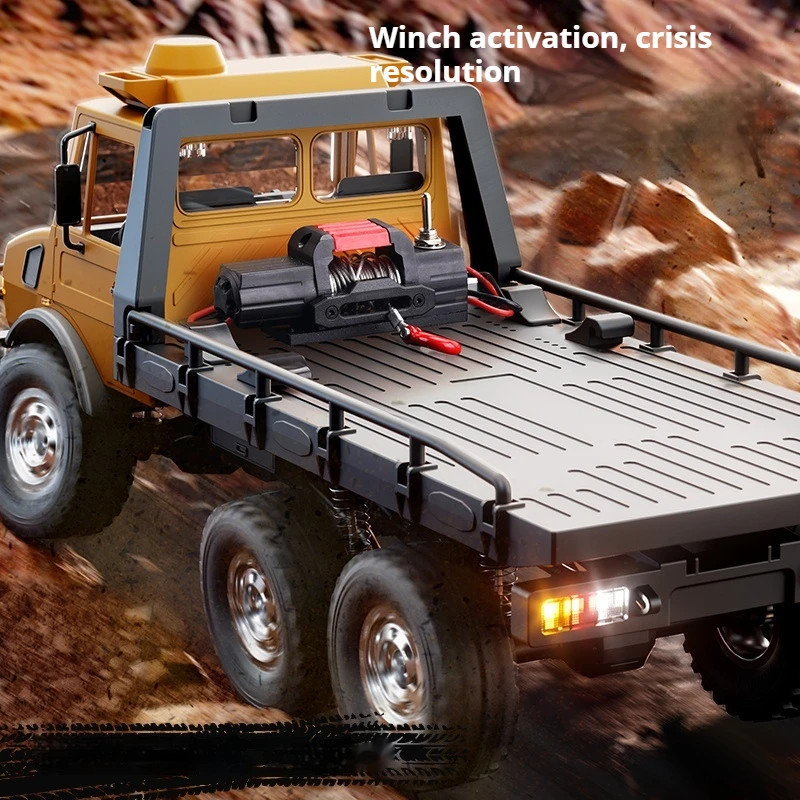 JJRC 1:18 Scale Unimog RC Off-Road Vehicle Remote Control Six Wheel Drive Full Proportion Climbing Toy for Adults