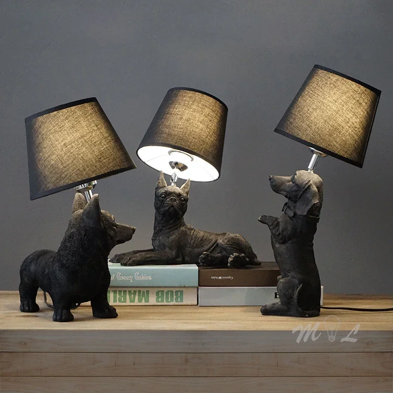 

Modern Table Lamp Resin Animal Table Lamps for Home Deco Bedroom Beside Lamp Study Living Room Decoration Lighting Led Art Decor