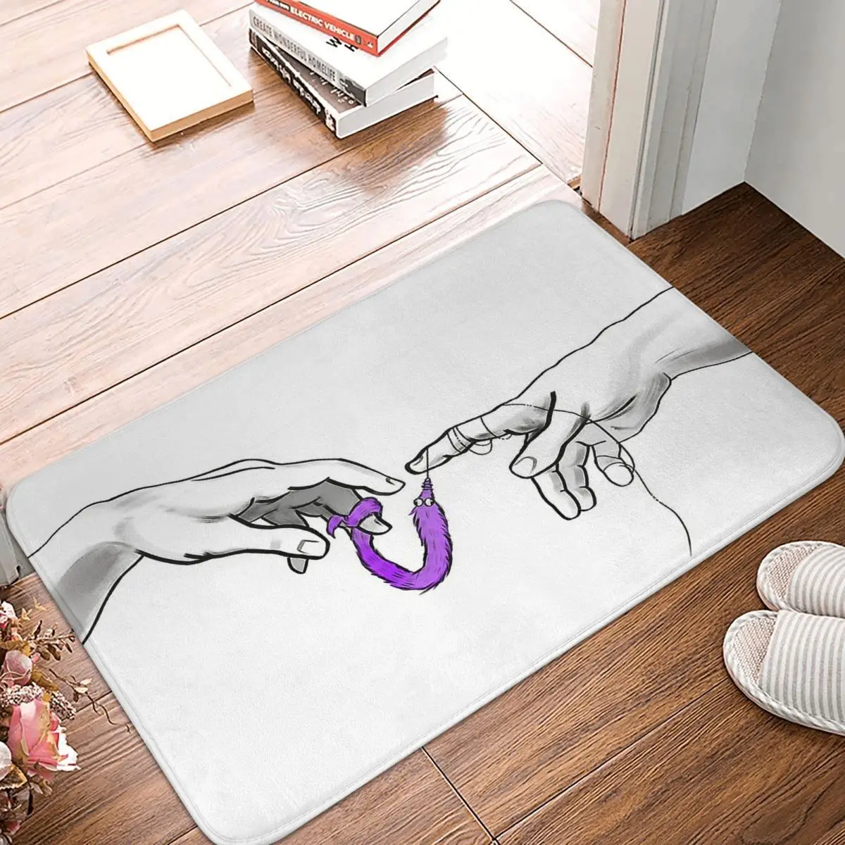 

Anti-Slip Doormat Bath Mat Creation Of Worm On A String Balcony Carpet Welcome Rug Indoor Decorative