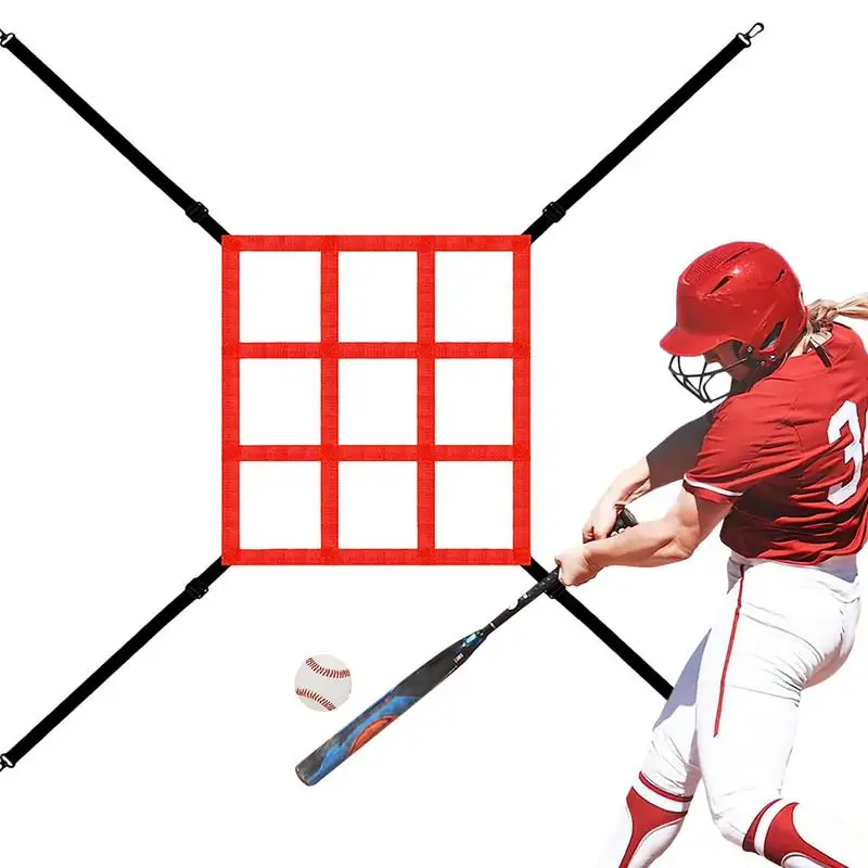 Strike Zone Target Adjustable Throwing Pitching Hitting Batting Catching Practice Target Baseball Practice Net For Hitting