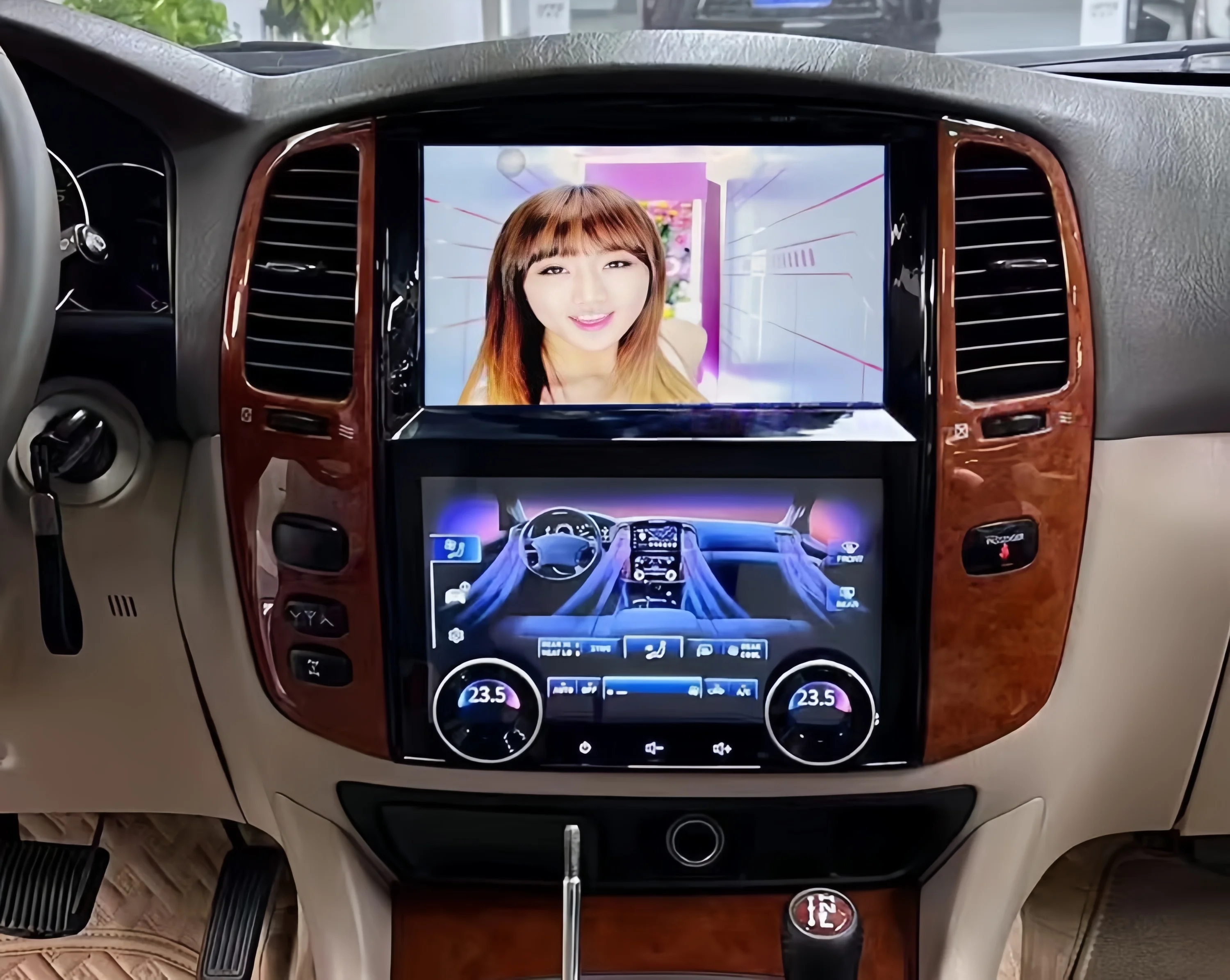 

10.1inch+10.1inch Android13 Car Radio For Toyota Land Cruiser 100 LC100 1997-2006 Multimedia Player Carplay Screen Built-in DSP