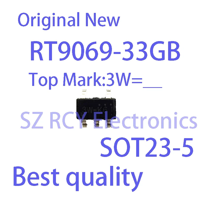 (5-10 PCS) NOUVEAU RT9069-33GB RT9069 Top Mark 3W = XX SOT23-5 IC Puce électronique