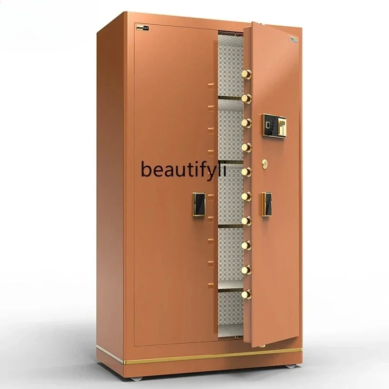 LJY Safe Box Large Office Double-Door Vault Fingerprint Anti-Theft Storage Jewelry Box Specialized for Banks