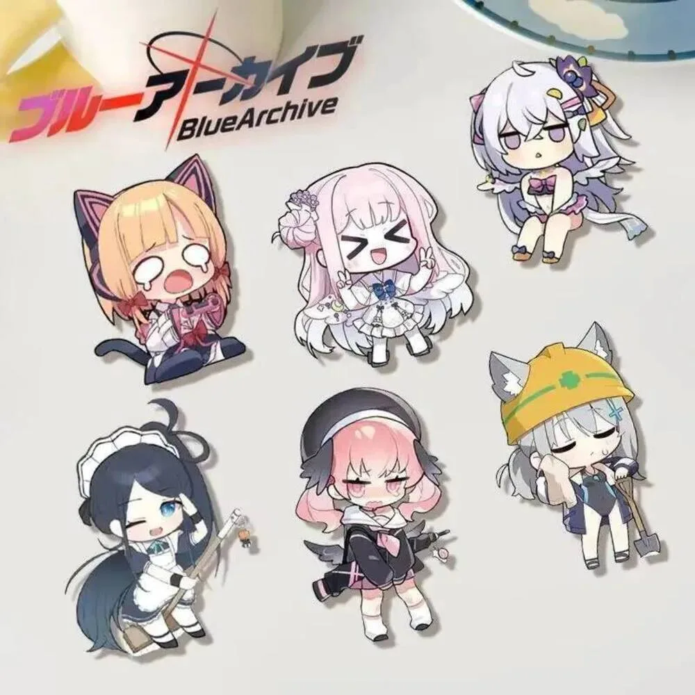 

6PCS Anime Blue Archive Badge Brooch Pin Shirasu Azusa Tenndou Arisu Clothes Backpack Decoration Lapel Personalized Chest Tag