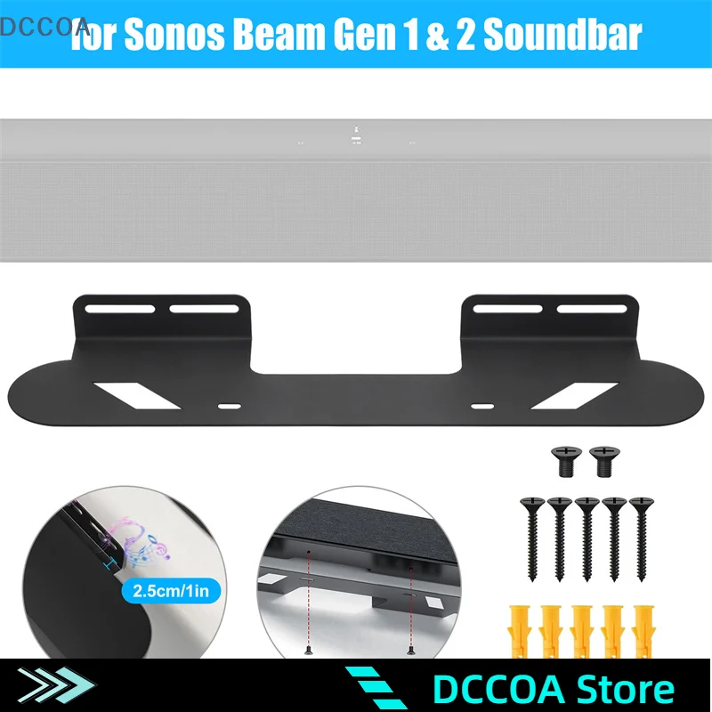 

Universal Speaker Bracket Sound Bar Wall Mount Brackets Space Saving Hold Up To 30 Lbs Fits Most Soundbar Wall Mount Shelf