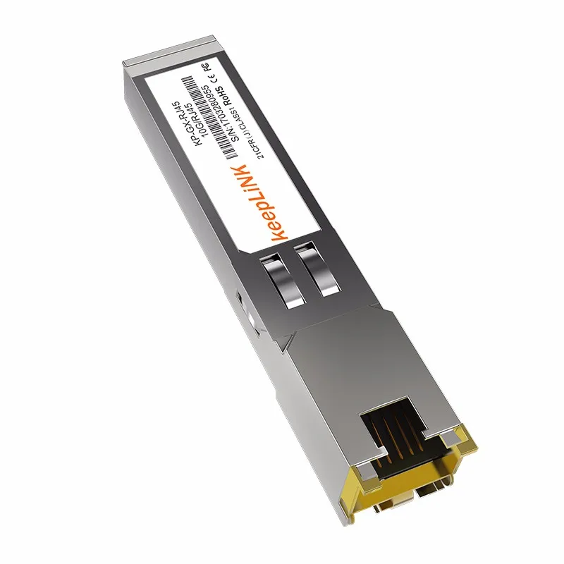 Porta óptica KeepLink para rede RJ45, Transceptor SFP + 10GBASE-T, Servidor de comutação 10G 2.5G, 30m