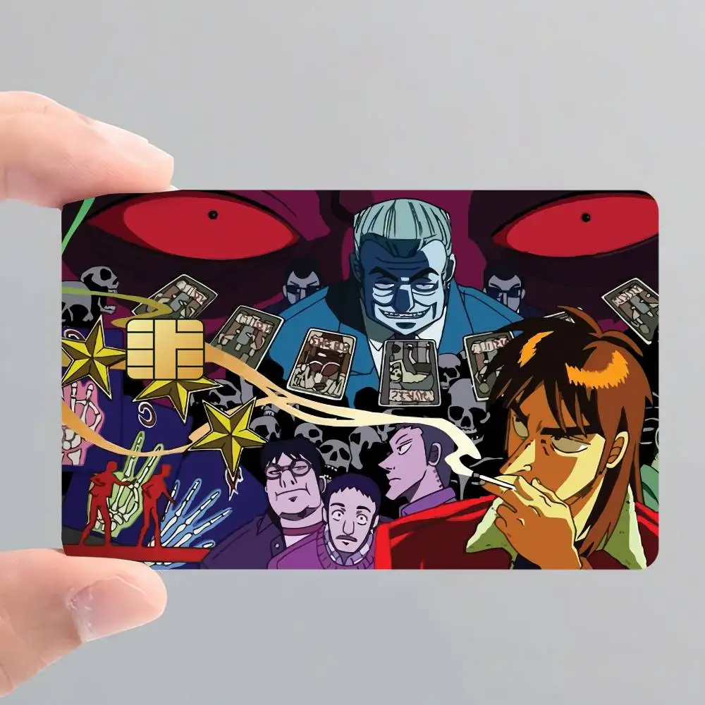 Anime G-GaMbLe-E A-ApOcAlypSe-E K-KaIjI Card Stickers for Bank Access Protective Waterproof Film Cover Sticker Surprise Gift