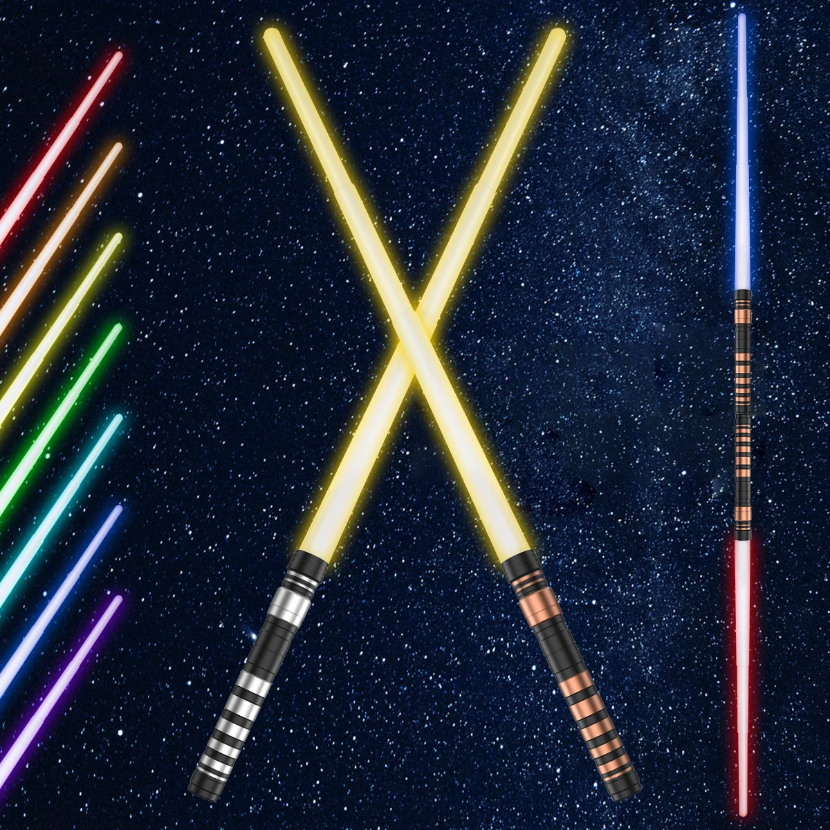 Retractable Lightsaber Colorful Glowing Sword Toys LED Light Sword Laser Sword Decompression Toy Kids Adult Cosplay Battle Toys
