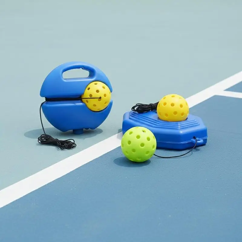 Pickleball Trainer Ball Solo Rebound Training Tool Compact Design Enhances Focus Works for Practice at Home