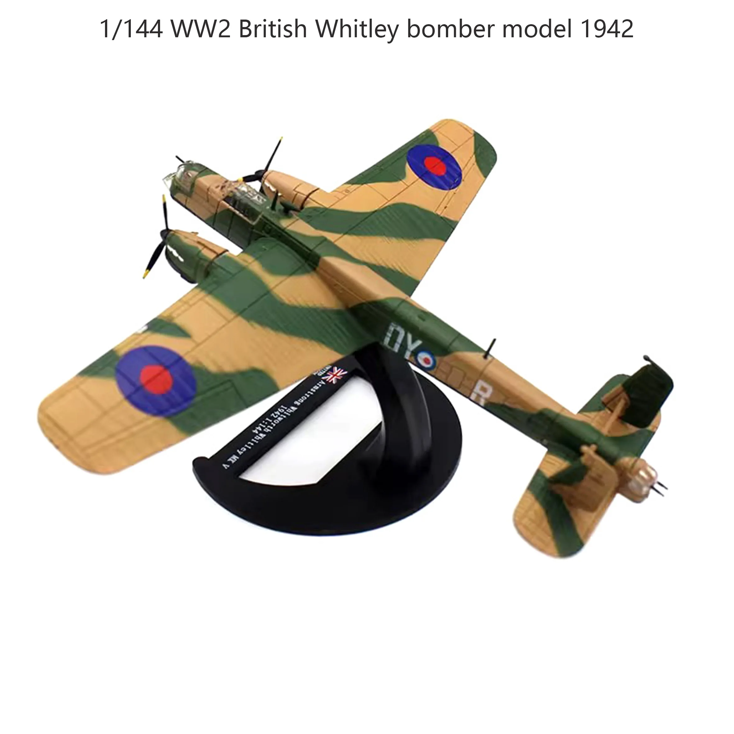 1/144 WW2 British Whitley bomber model 1942  Alloy finished product collection model