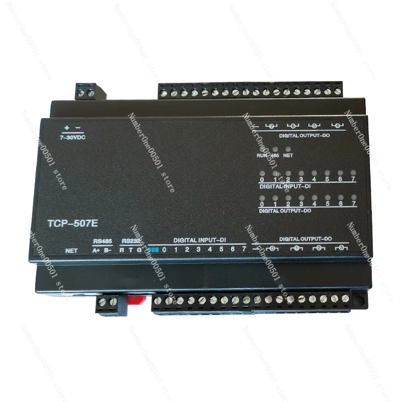 8DO Relay Output 8DI Switch Input, RJ45 Port TCP Ethernet IO Module Modbus Controller, Compatible with RS485 232