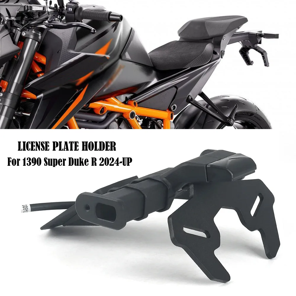 For 1390 Super Duke R 2024-UP Motorcycle Rear Short Tail Stock License Plate Holder Tailstock Frame Bracket Kit