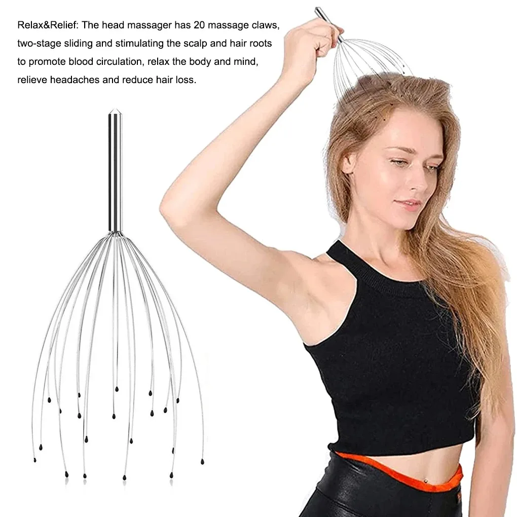 20 Claws Head Massager Massage Claw Scalp Spa Fine Workmanship Long-lasting Massaging Tool Convenience Simple Operation