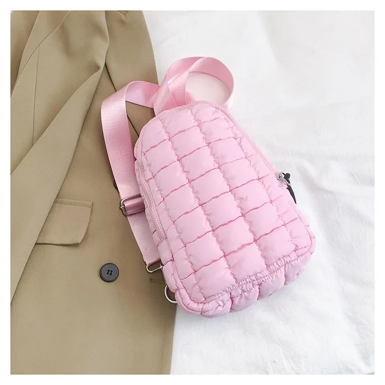 Korean version wholesale 2025 burst Ringer pleated shoulder bag large capacity Korean niche bubble trend Crossbody bag