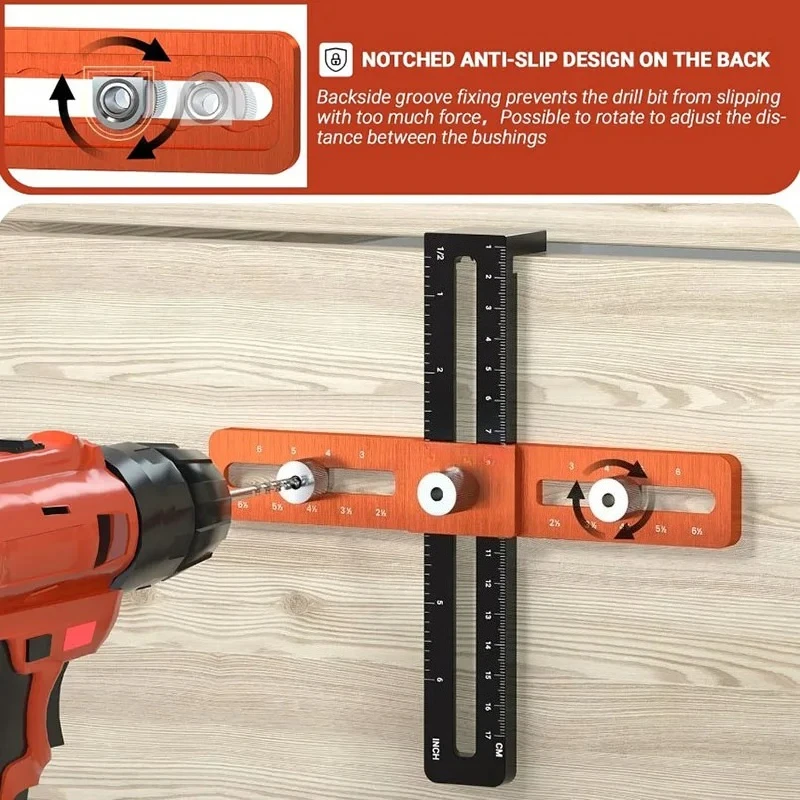 

Door handle installation auxiliary woodworking tools, handle drilling locator, aluminum alloy woodworking hole opener