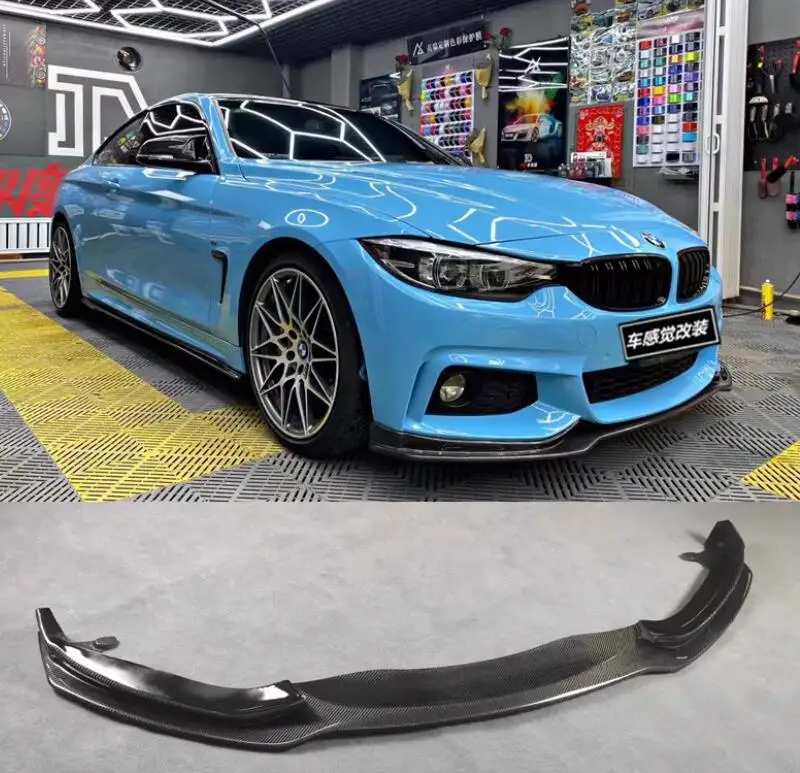 

For Bmw F32 F33 F36 4 Series 428i 430i Real Carbon Fiber Front Bumper Lip Rear Diffuser Splitter Side Skirt Body Kit
