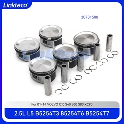Engine part STD 0.5 83MM Piston set Fit 2.5 L L5 GAS B5254T3 B5254T7 For 01-14 2.5L VOLVO C70 S40 S60 S80 XC90 30731508 31401697