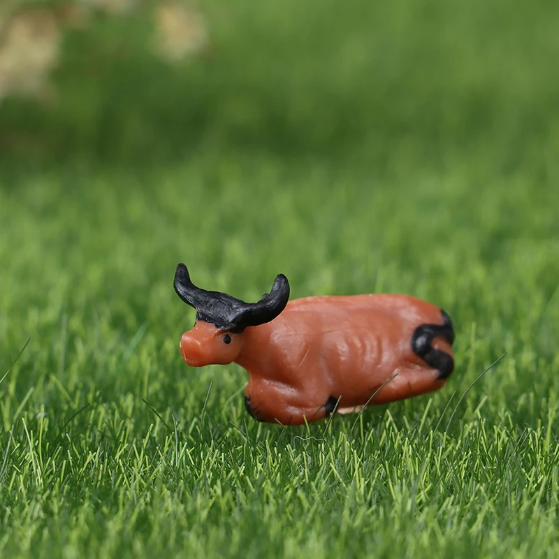 Atacado 10 pces 1:87 escala diy colorido vaca modelo de trem layout modelo de construção brinquedos por atacado crianças brinquedos educativos